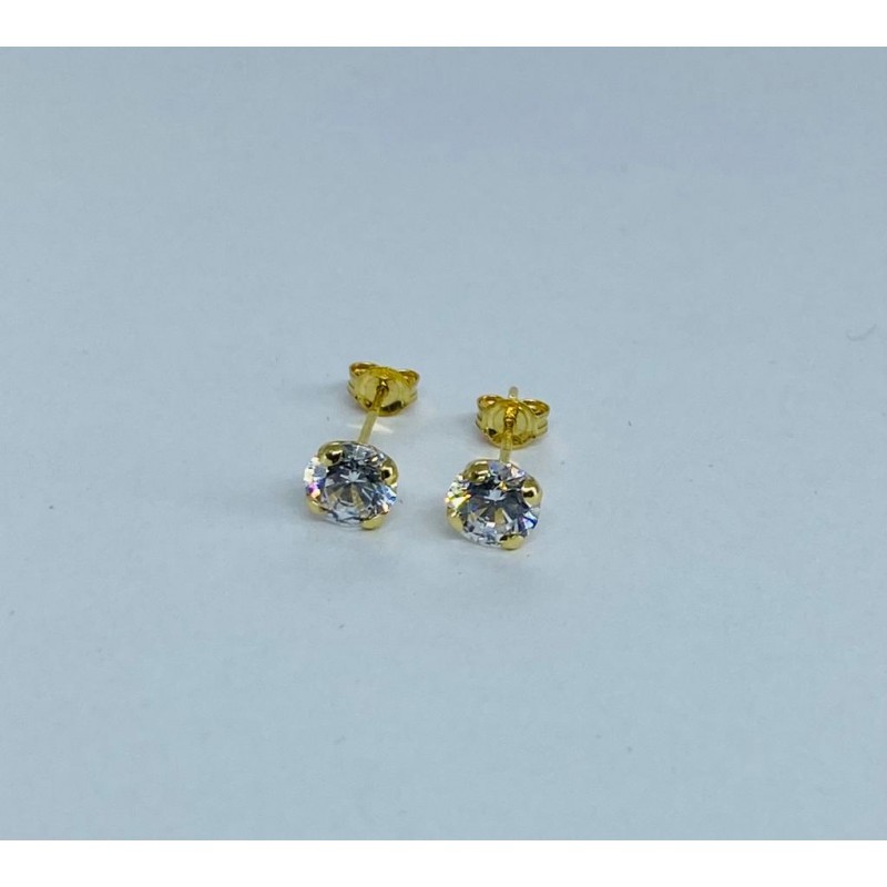 Orecchini punto luce con diamanti in oro bianco o giallo